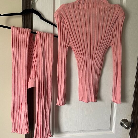 Sugar Popped | Ultra Luxe Ribbed 2-Piece Lounge Set | Blush Pink | Size L | NWOT - Picture 3 of 7